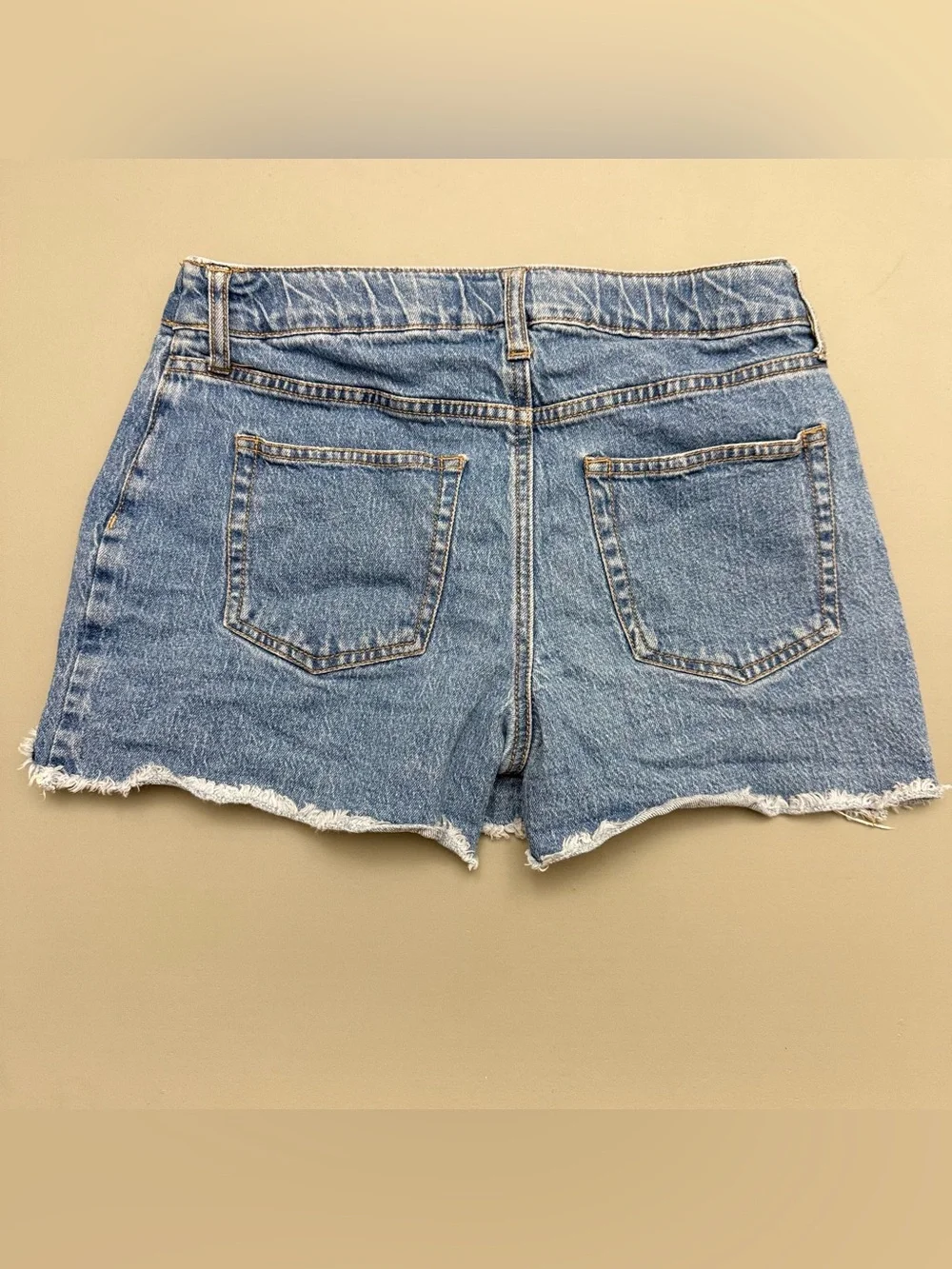 Art Class Denim Wrap Skort XL 14 Blue High Rise Raw Hem Mini Skirt Shorts